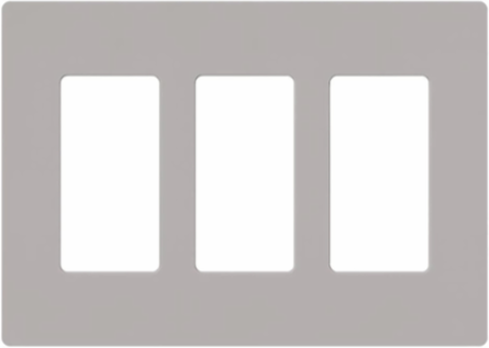 Claro 3-Gang Wallplate, Glossy Plastic, 4.69 x 6.56 Inch