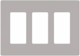 Claro 3-Gang Wallplate, Glossy Plastic, 4.69 x 6.56 Inch