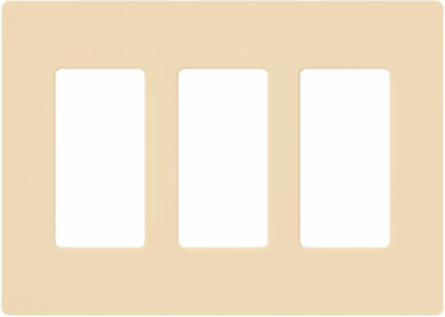 Claro 3-Gang Wallplate, Glossy Ivory, Surface Mount, 4.69 x 6.56 Inch