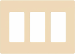 Claro 3-Gang Wallplate, Glossy Ivory, Surface Mount, 4.69 x 6.56 Inch
