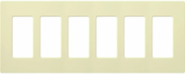 Claro 6-Gang Wallplate Almond, 4.69 x 12 Inch, Glossy Finish