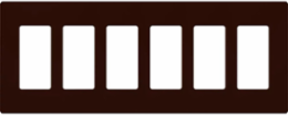 Claro 6-Gang Decorative Wall Plate, Brown, 4.69 x 12 Inch, Gloss Finish