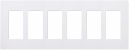 Claro 6-Gang Gloss Finish Wallplate, 4.69 x 12 Inch, Plastic Construction