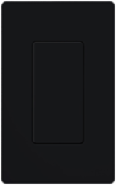 Diva Blank Insert for Wallplate, Black Glossy Plastic, Surface Mount