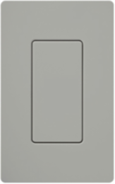 Diva Blank Insert Gray, Glossy Plastic, Surface Mount, Designer Style