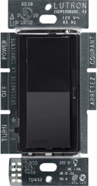 Diva LED+ Dimmer Switch, 150W LED/CFL & 600W Incandescent, Gloss Black
