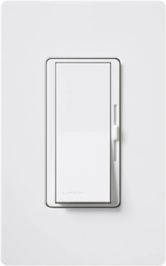 Diva LED+ Dimmer Switch, 150W LED/CFL or 600W Incandescent, Glossy White Finish
