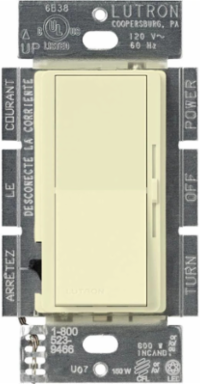Diva 250W Dimmable LED/CFL Switch, Almond Finish, Paddle Switch