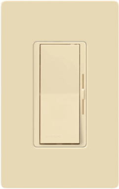 Diva Dimmable Switch 250W CFL/LED, Indoor, Ivory, Paddle Switch