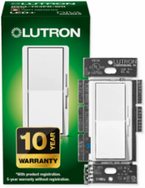 Diva LED+ Dimmer Switch, 250W Dimmable LED/CFL, 600W Incandescent/Halogen