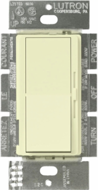 Diva Dimmer Switch 300 Watt Single-Pole, Paddle Control, Gloss Finish