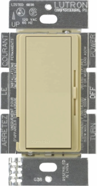 Diva Dimmer 300 Watt Single-Pole, Paddle Switch, Gloss Finish