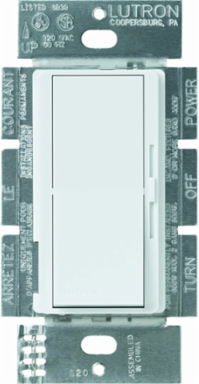 Electronic Low-Voltage Dimmer Switch, 300W, 3-Way, Gloss Finish, White