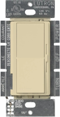 Diva 3-Speed Fan Control Switch, 2 A, Ivory, Gloss Finish