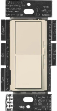 Diva 3-Speed Light and Fan Switch, 1.5 Amp, Light Almond, Gloss Finish