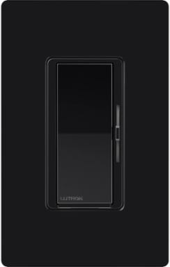 Lutron Diva Smart ELV+ Dimmer Switch for Caseta Systems, Phase Selectable, 250W LED/400VA MLV/500W ELV, Neutral Required, 120V, DVRF-5NE-BL, Black