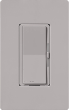 Lutron Diva Smart ELV+ Dimmer Switch for Caseta Systems, Phase Selectable, 250W LED/400VA MLV/500W ELV, Neutral Required, 120V, DVRF-5NE-GR, Gray
