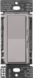 Lutron Diva Smart ELV+ Dimmer Switch for Caseta Systems, Phase Selectable, 250W LED/400VA MLV/500W ELV, Neutral Required, 120V, DVRF-5NE-GR, Gray