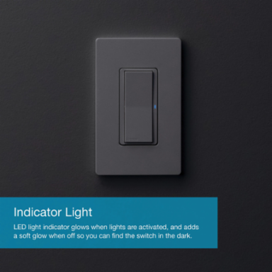 Claro Smart Switch Gray, 4.69 x 2.94 Inch, 5A LED/600W Incandescent, Wireless