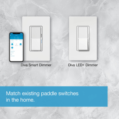 Smart Diva Dimmer Switch 600W for LED/CFL & 600W Incandescent, Black