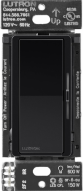 Smart Diva Dimmer Switch 600W for LED/CFL & 600W Incandescent, Black