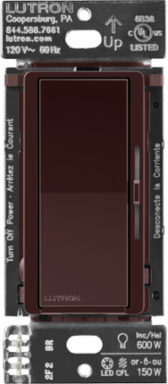 Smart Dimmer Switch 150W LED, 600W Incandescent, Brown Finish