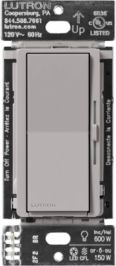 Diva Smart Dimmer Switch 150W LED, 600W Incandescent, Gray Finish, Wireless