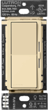 Diva Smart Dimmer Switch - Ivory, 600W Incandescent/150W LED, Wireless