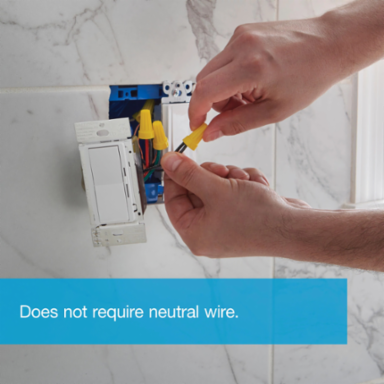 Smart Dimmer Switch Light Almond, 600W for LED or 600W Incandescent, Wireless, Paddle Switch