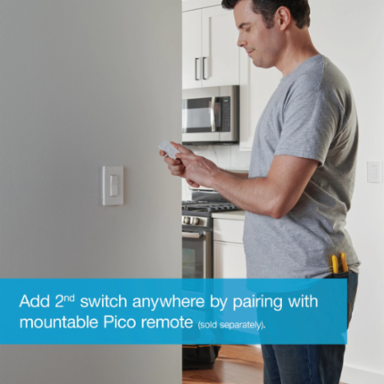 Diva Smart Dimmer Switch, 150W LED/600W Incandescent, White Finish, Wireless