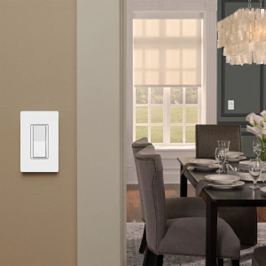 Claro Smart Accessory Switch, only for use with Diva Smart Dimmer Switch/Claro Smart Switch (DVRF-AS-WH)