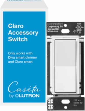 Claro Smart Accessory Switch, only for use with Diva Smart Dimmer Switch/Claro Smart Switch