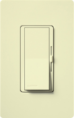 Dimmer Switch, 250W/500W LED/ELV, Almond, Gloss Finish, 3-Way/Single-Pole