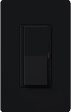 DIVA Dimmer Switch, 250W LED/500W ELV, Black, Paddle Switch, Gloss Finish