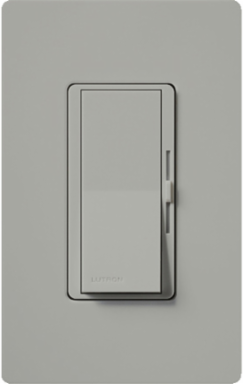 Diva Dimmer 250W LED 500W ELV Paddle Switch, Gray, Gloss Finish, Indoor Use