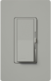Diva Dimmer 250W LED 500W ELV Paddle Switch, Gray, Gloss Finish, Indoor Use