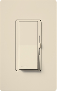 Diva Reverse-Phase Dimmer 250W LED 500W ELV Light Almond, 4.69 Inch x 2.94 Inch