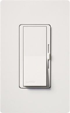 DIVA Dimmer Switch 250W LED 500W ELV - Glossy Finish, 3-Way/Single-Pole, White