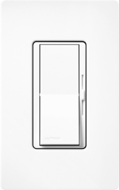 Diva Dimmer Switch, 150W LED/CFL, 600W Incandescent, Paddle Switch, Brilliant White