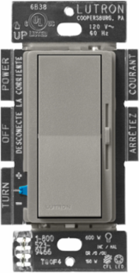 Diva Dimmer Switch 150W LED/CFL, 600W Incandescent, Paddle Switch, Cobblestone