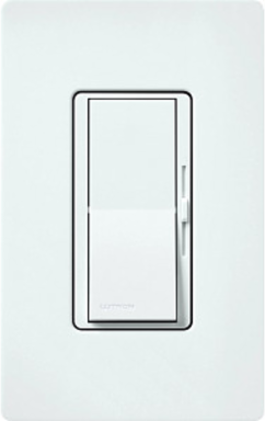 Diva LED+ Dimmer Switch, 150W LED/CFL & 600W Incandescent, Paddle Switch, Glacier White