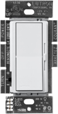 Diva Dimmer Switch 150W for Dimmable LED/CFL & 600W Incandescent, Mist Finish
