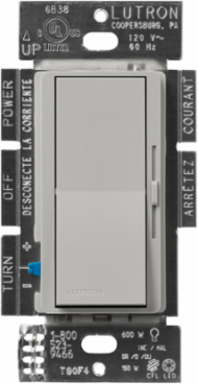 Diva LED+ Dimmer Switch 150W, 600W Incandescent, Paddle Switch, 4.69 x 2.94 Inch