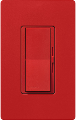 Diva Dimmer Switch 150W LED/CFL, 600W Incandescent, Paddle Switch, Signal Red