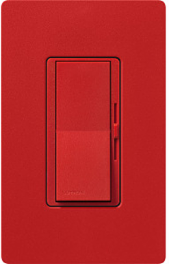 Diva Dimmer Switch 150W LED/CFL, 600W Incandescent, Paddle Switch, Signal Red