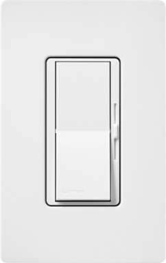 Diva LED+ Dimmer Switch, 150W Dimmable LED/CFL, 600W Incandescent, Snow Finish