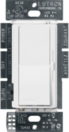 Diva LED+ Dimmer Switch, 150W Dimmable LED/CFL, 600W Incandescent, Snow Finish