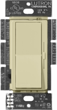 Diva Dimmer Switch 300W Electronic Low-Voltage, Paddle Switch, Satin Finish