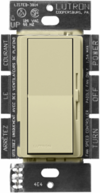 Diva 1.5A 3-Speed Fan Switch, Satin Finish, 4.69 x 2.94 Inch