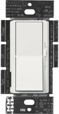 Diva 3-Speed Fan Switch, 1.5 Amp Capacity, Satin Finish, Snow Color